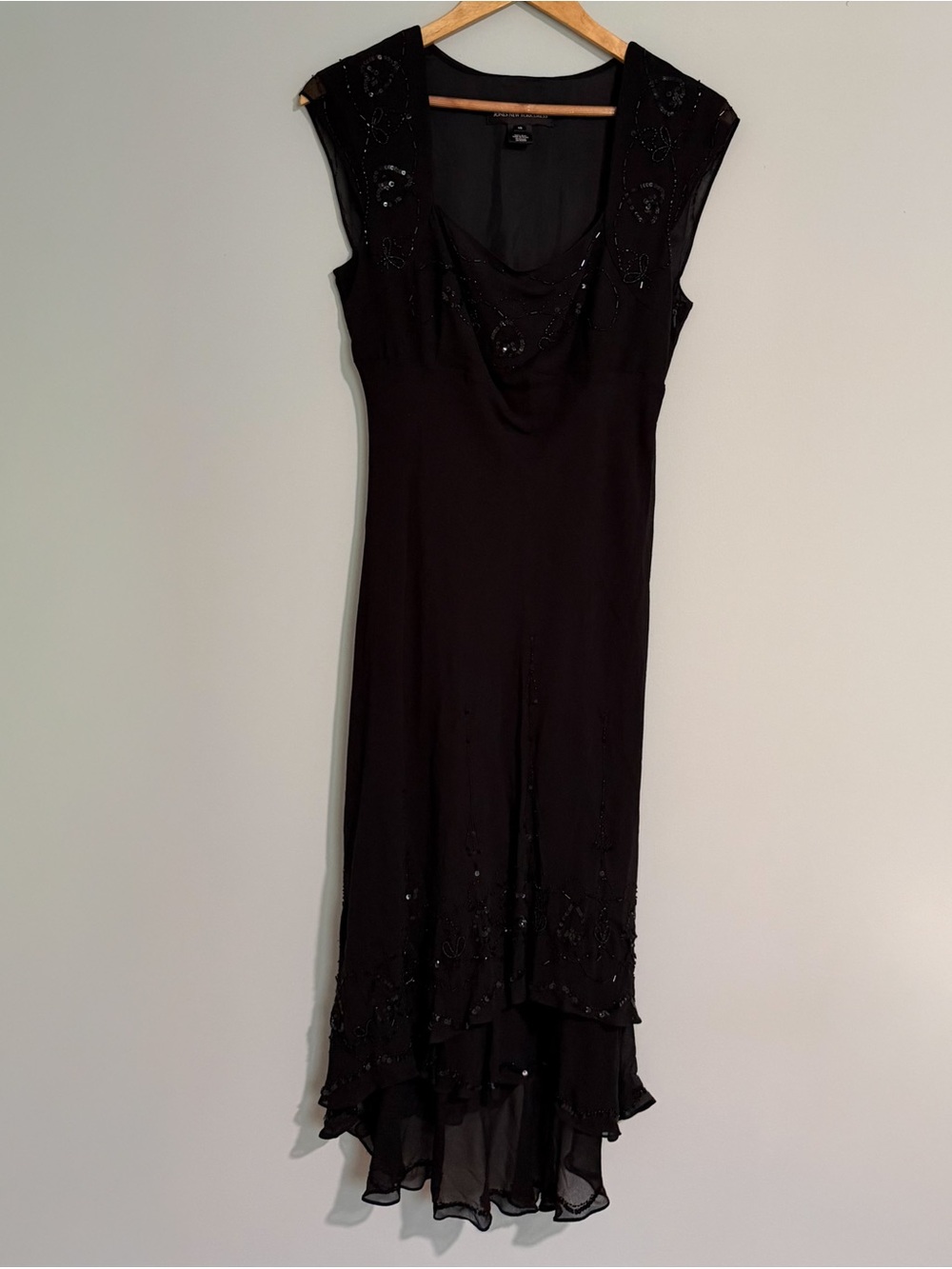 Jones New York Silk Beaded Dress